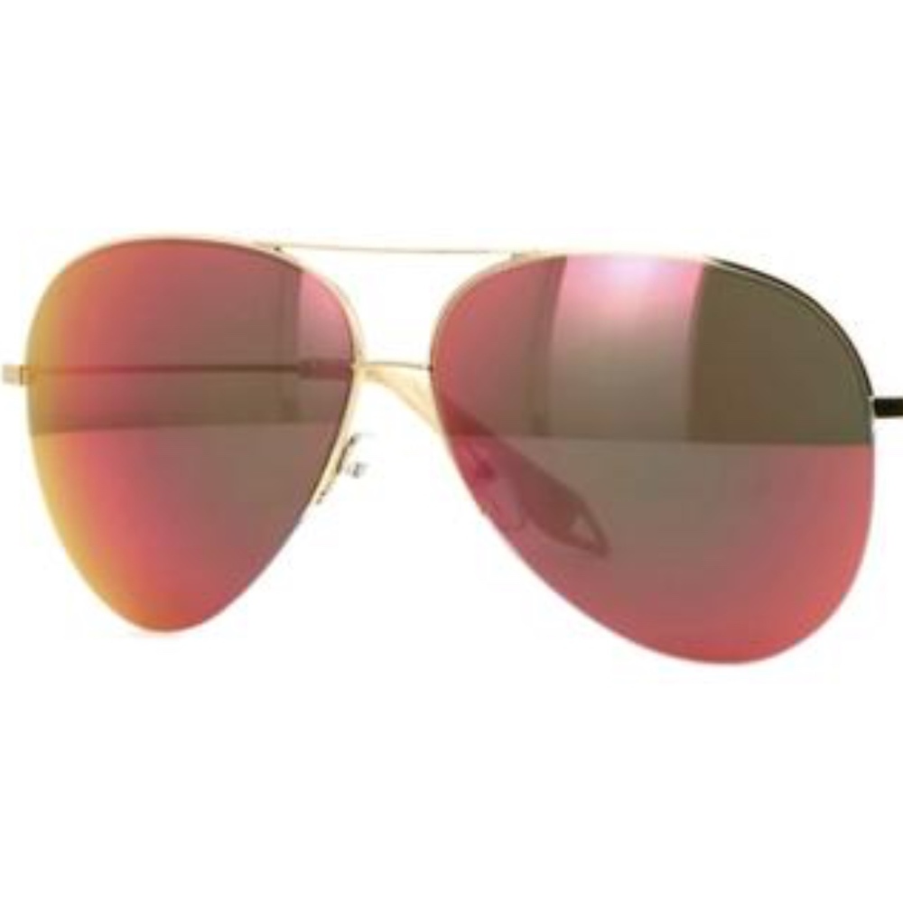 Victoria Beckham Large Aviator Sunglasses Cinnamon
